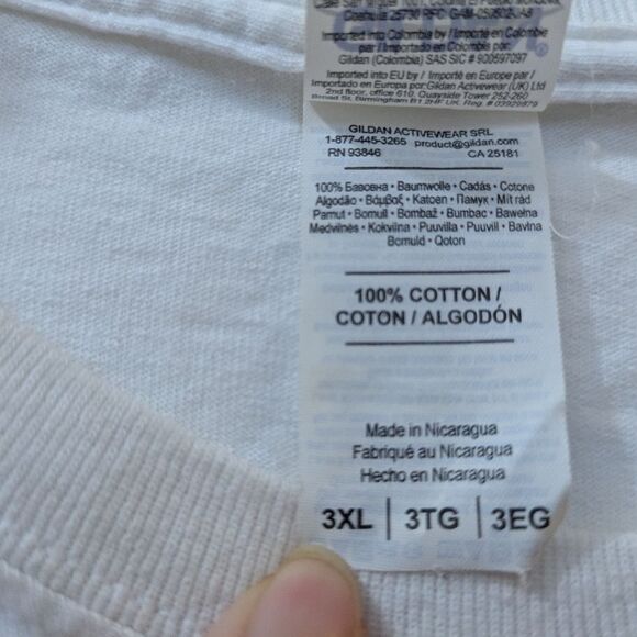 Planet Fitness T Shirt Employee Uniform White Spell Out Mens 3X - Picture 6 of 8